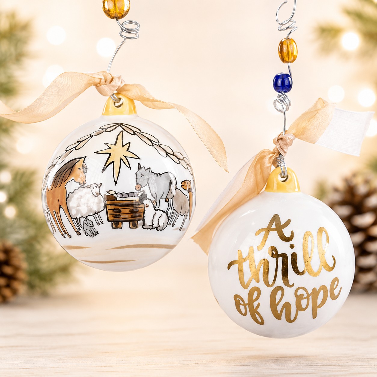 Animals Nativity Ornament